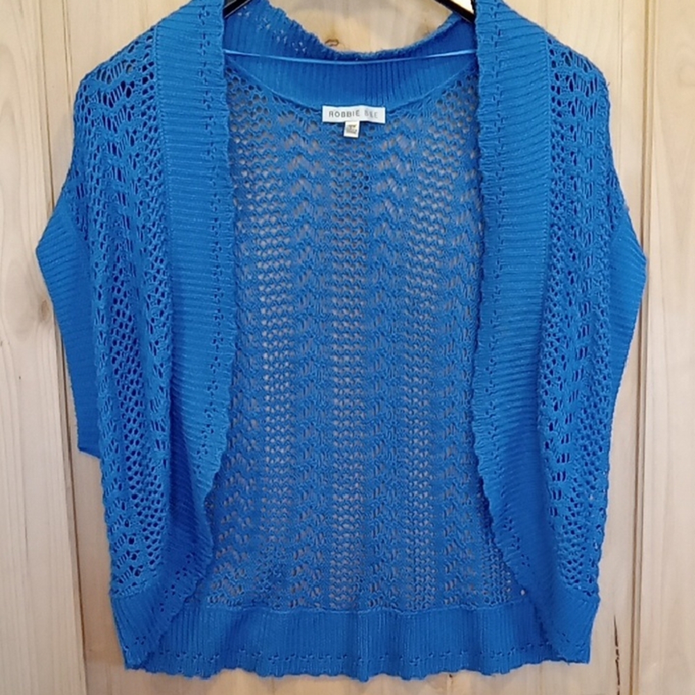 Women's Open Knit Sweater - Blue